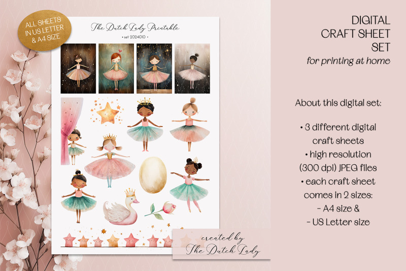 printable-craft-sheets-cute-ballerinas-theme