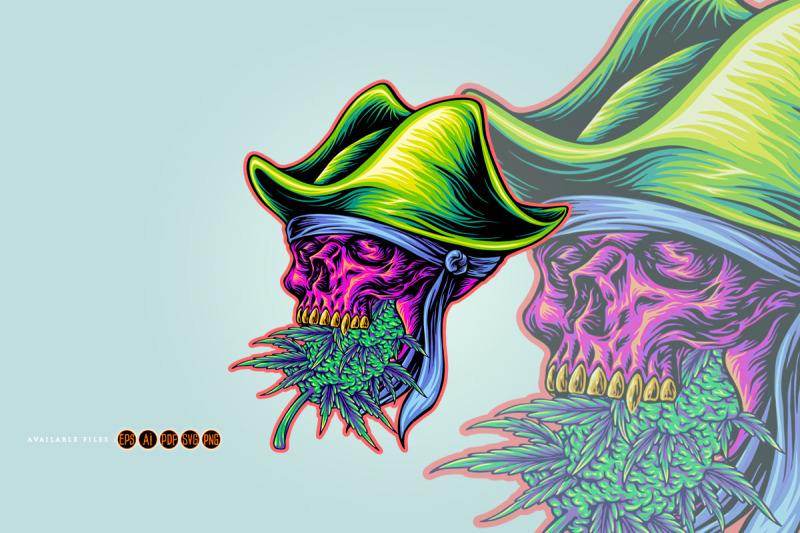 cannabis-leaf-pirates-skull-ornament