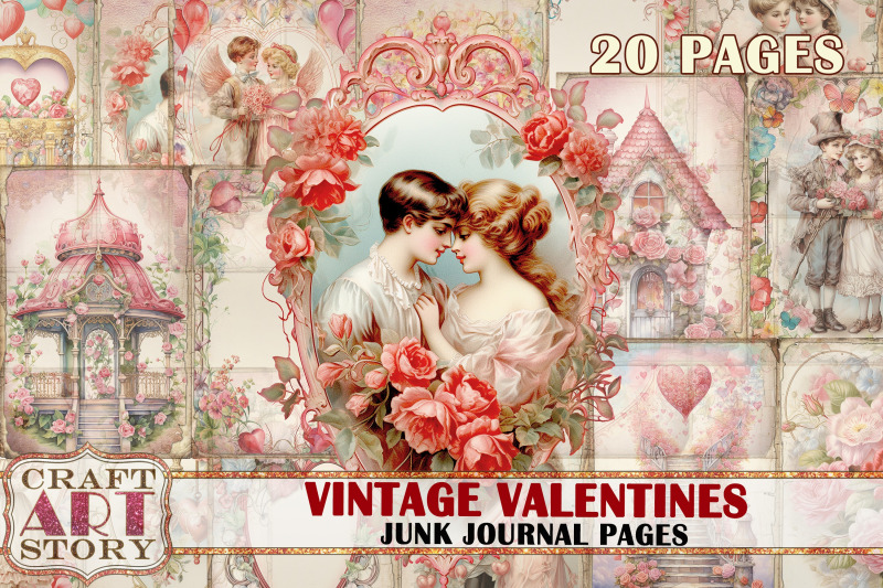 vintage-valentines-junk-journal-kit-printable-scrapbook