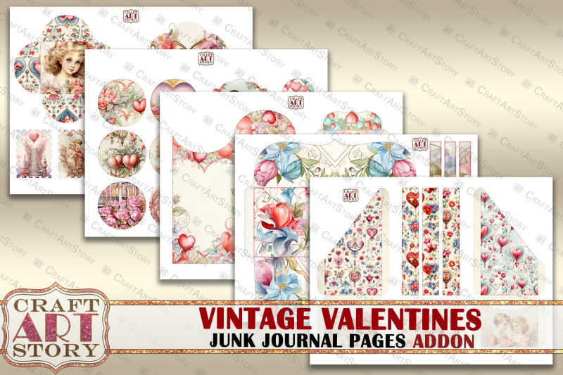 vintage-valentines-junk-journal-kit-addon-printable