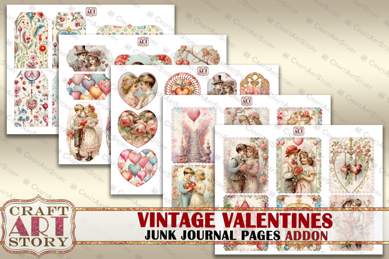 vintage-valentines-junk-journal-kit-addon-printable