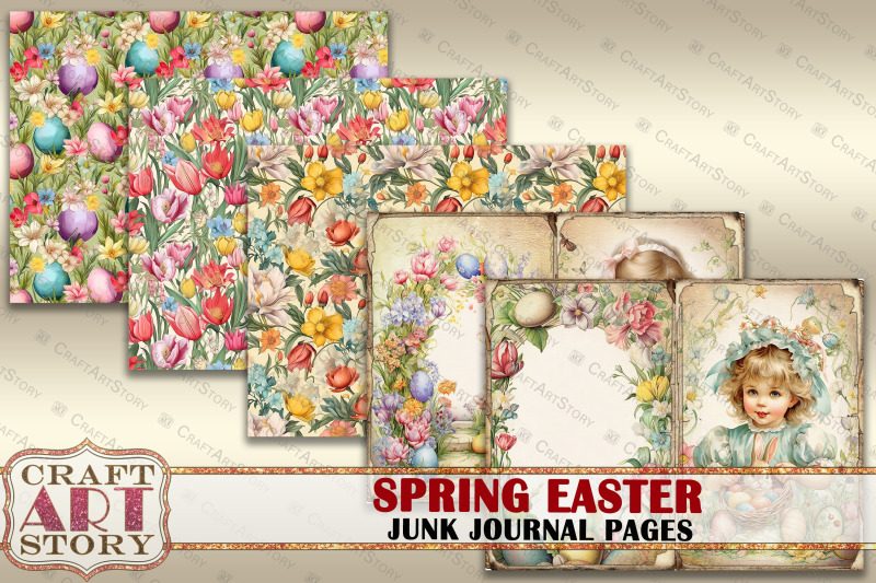 vintage-spring-easter-junk-journal-pages-printables-digital