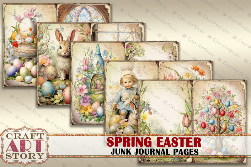 vintage-spring-easter-junk-journal-pages-printables-digital