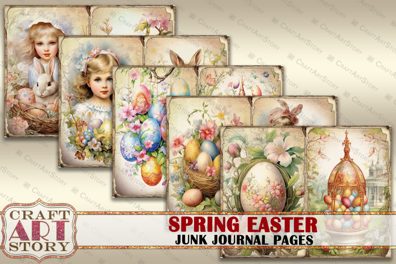 vintage-spring-easter-junk-journal-pages-printables-digital