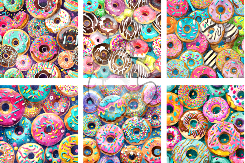 donuts-set-2-watercolor-background-designs