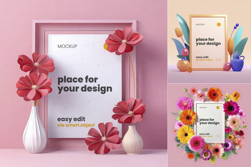 flower-and-plants-frames-poster-mockups