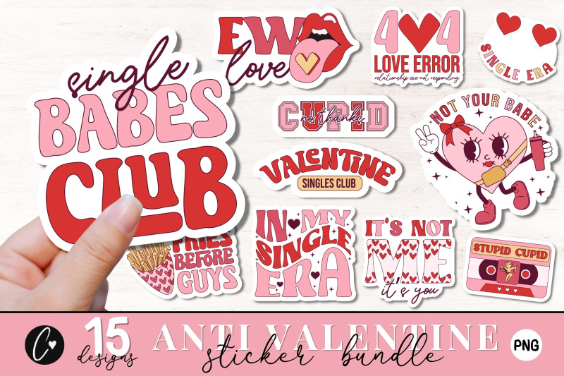 retro-anti-valentine-sticker-png-bundle