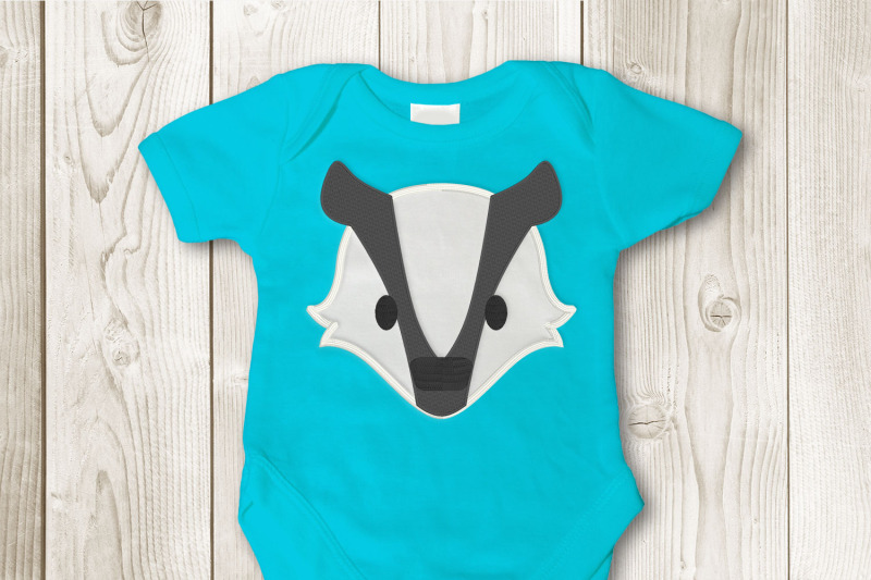 english-badger-face-applique-embroidery