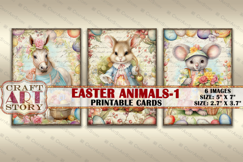 easter-animals-1-picture-collage-cards-atc-spring