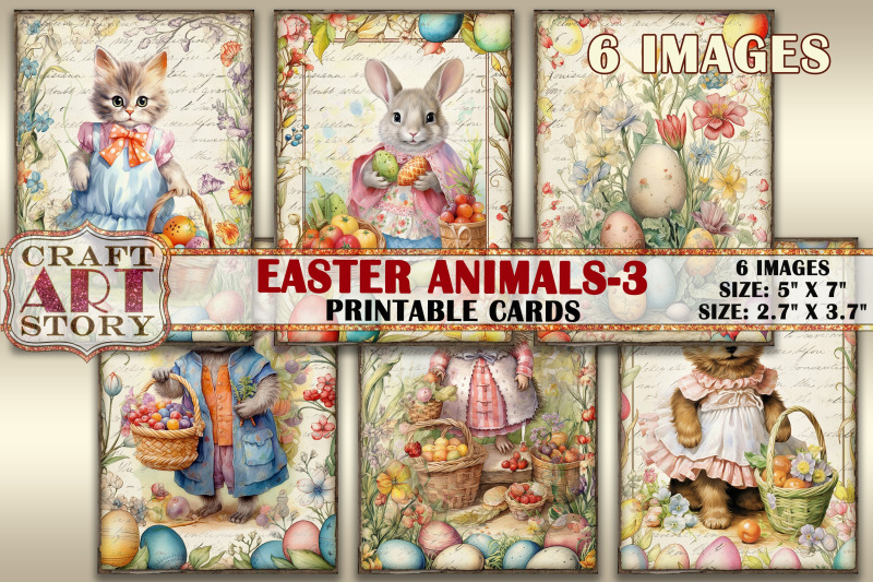 easter-animals-3-picture-collage-cards-atc-spring