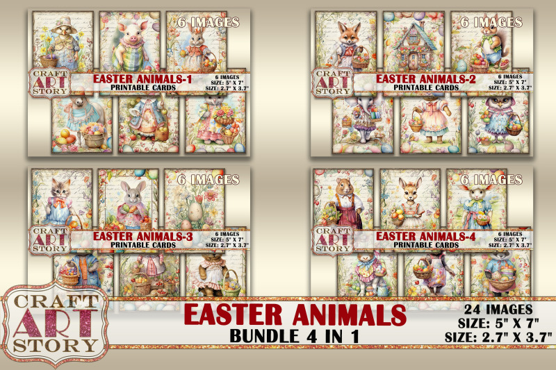 easter-animals-picture-collage-cards-atc-bundle