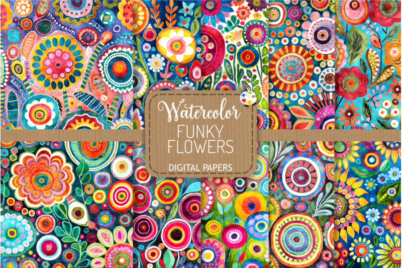 funky-flowers-set-7-transparent-watercolor-pattern-papers