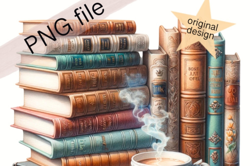 coffee-and-books-digital-clipart