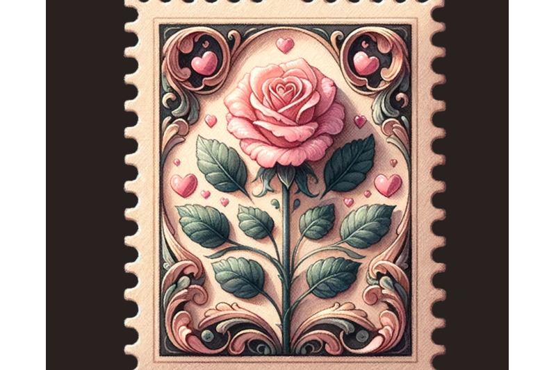 valentine-039-s-day-retro-clip-art-with-vintage-stamps-postage