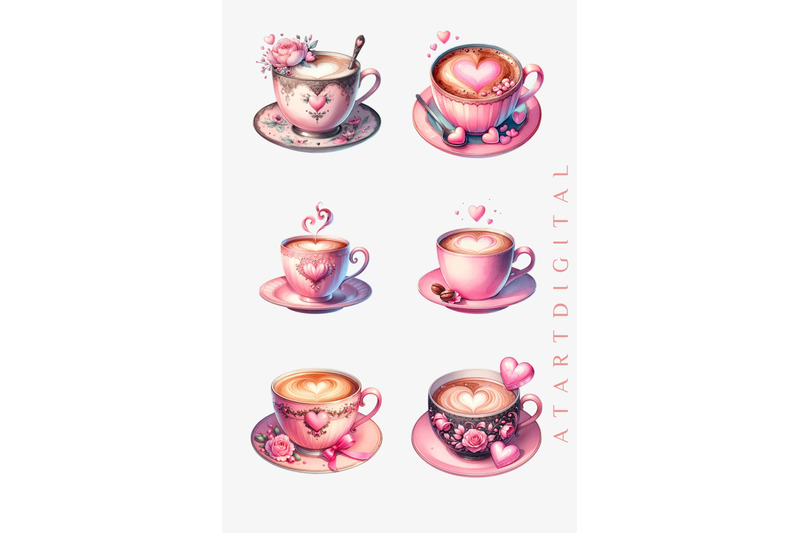 coffee-cups-clipart-set-with-pink-chocolate