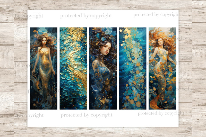 mermaids-bookmarks-fantasy-printable