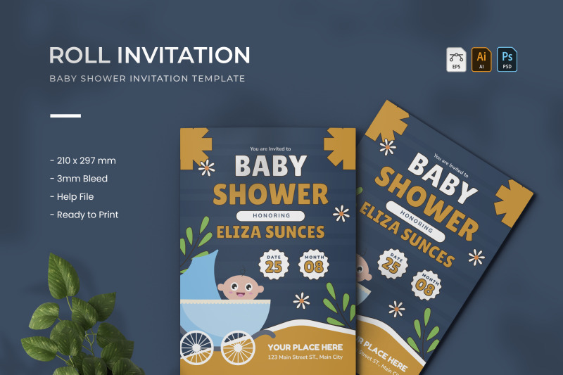 roll-baby-shower-invitation