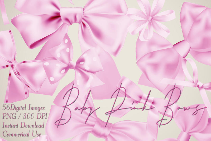 56-baby-pink-bows-and-ribbons-digital-images