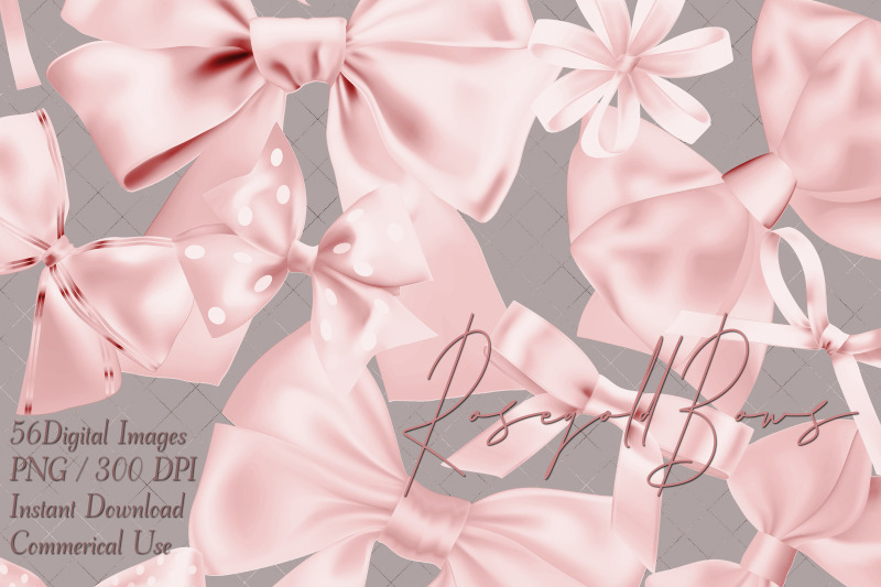 56-rosegold-satin-bows-and-ribbons-card-making-clip-arts-png