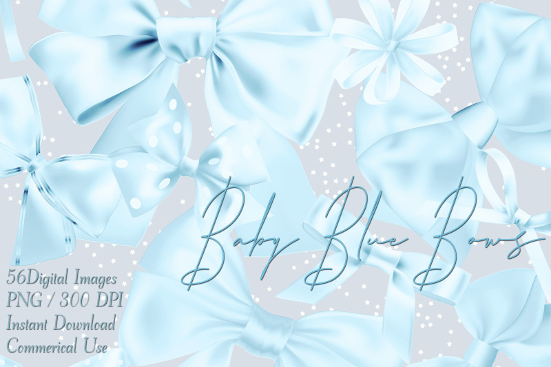 56-baby-blue-satin-bows-amp-ribbons-card-making-clip-arts-png