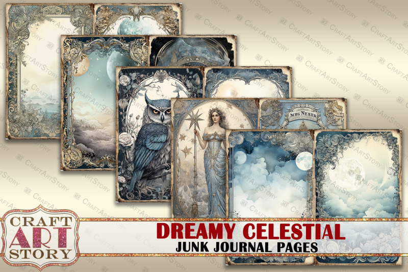 dreamy-celestial-junk-journal-pages-moon-scrapbook