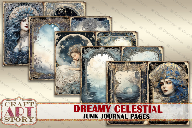 dreamy-celestial-junk-journal-pages-moon-scrapbook