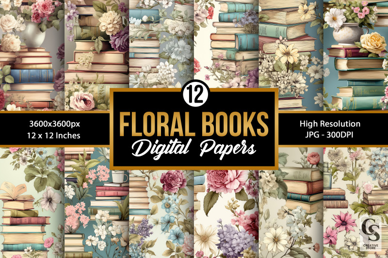pastel-floral-books-digital-papers