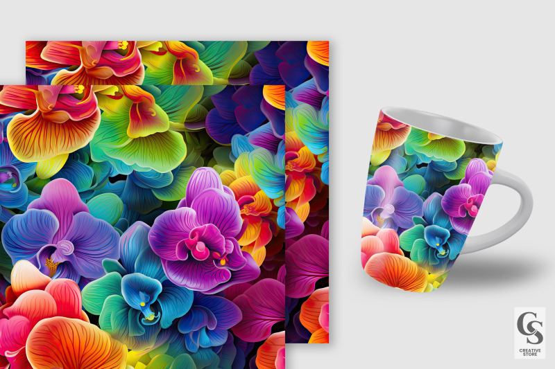 rainbow-orchid-flowers-seamless-patterns