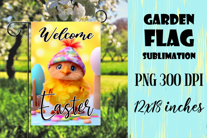 easter-garden-flag-sublimation-png