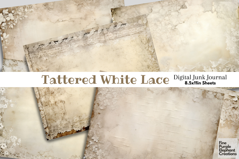 vintage-tattered-white-lace-digital-junk-journal-double-pages-paper