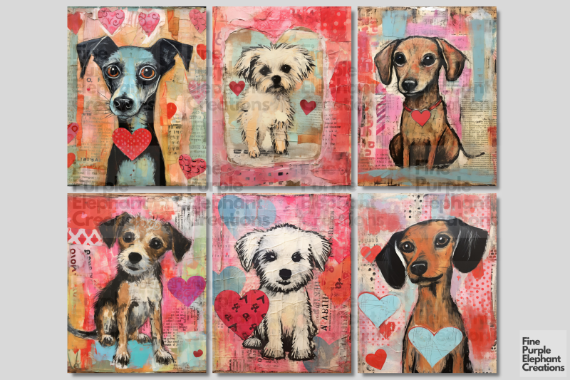 puppy-dog-valentine-digital-junk-journal-kit-half-page-whimsical-paper