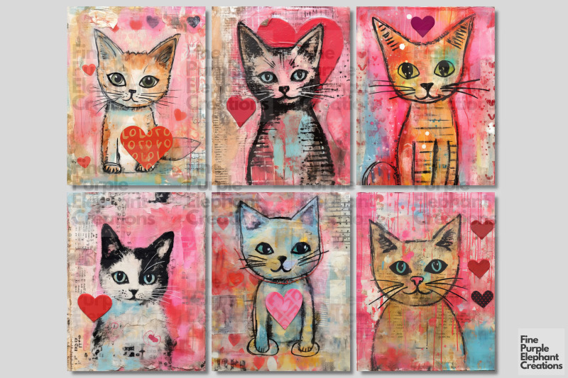 kitten-cat-valentine-digital-junk-journal-kit-half-pages-whimsical