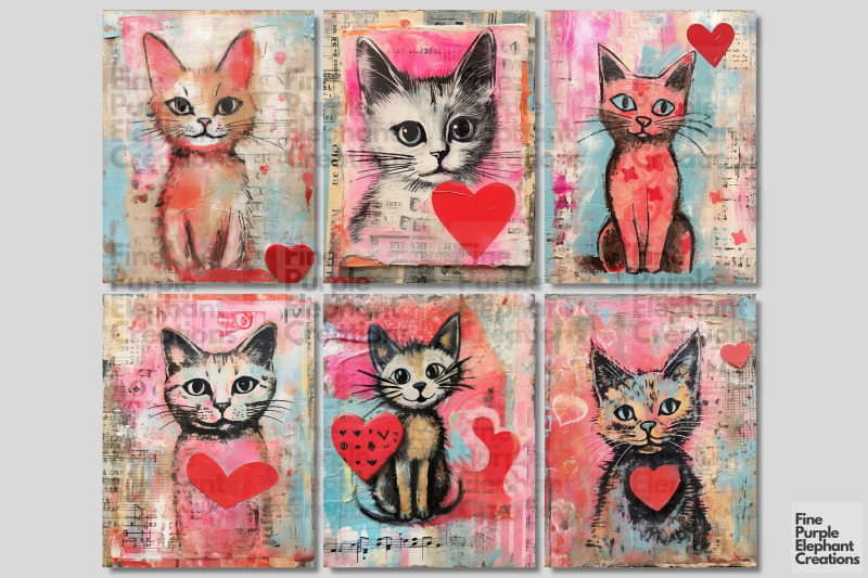 kitten-cat-valentine-digital-junk-journal-kit-half-pages-whimsical