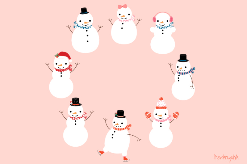 cute-snowman-characters-clipart-set-christmas-snowmen-clipart-collection-winter-clipart