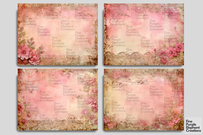 tattered-pink-lace-digital-junk-journal-double-pages-paper