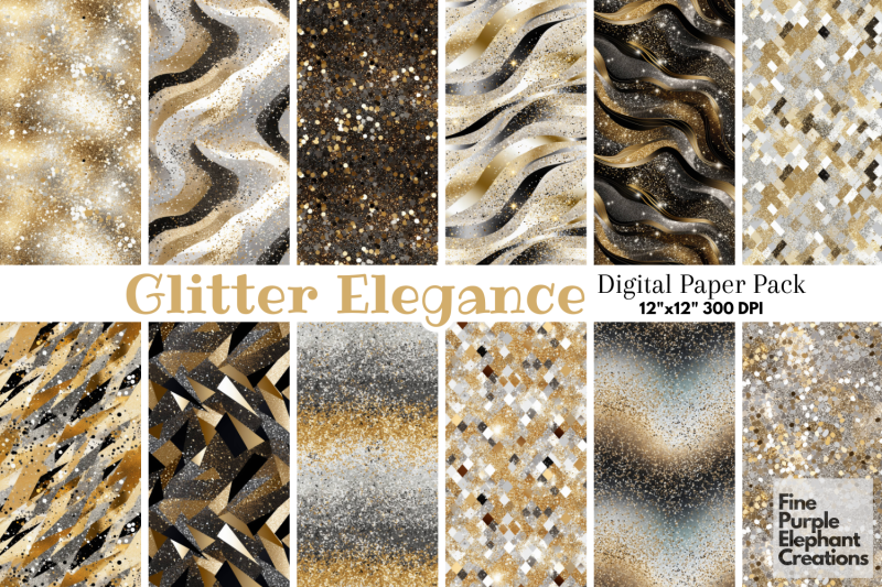 glam-silver-gold-glitter-metallic-foil-geometric-textured-paper