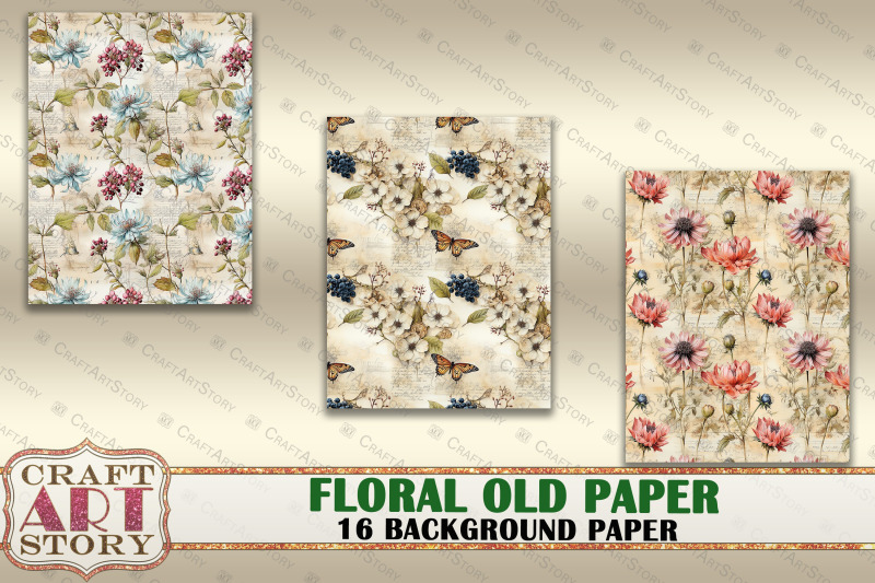 kit-backgrounds-floral-old-paper-print-collage-sheets-floral