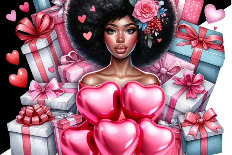 black-girl-magic-retro-valentines-day-art