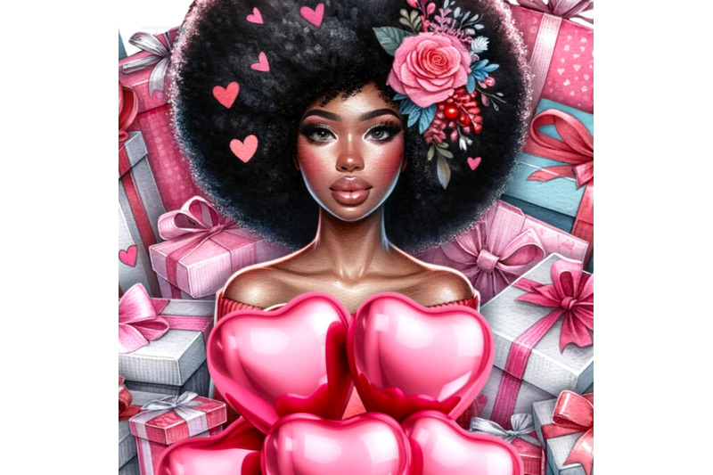 black-girl-magic-retro-valentines-day-art