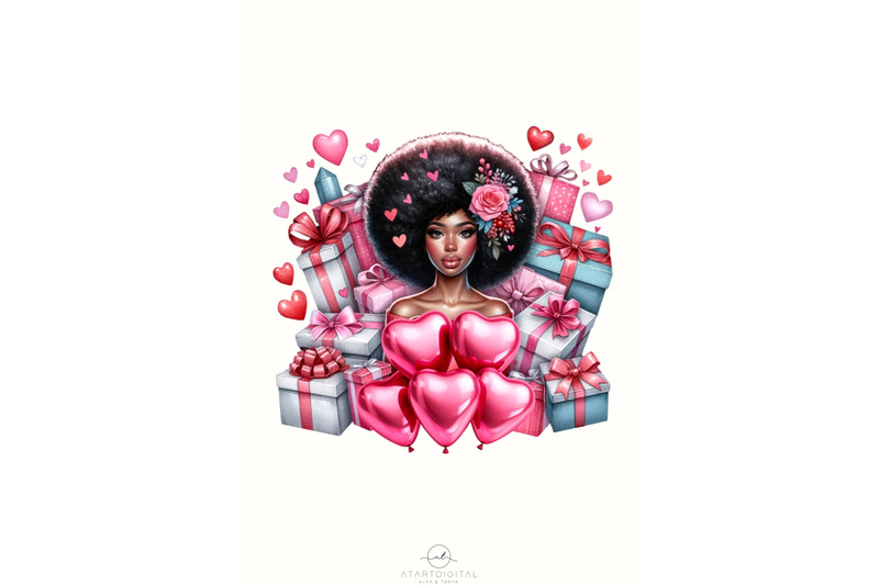 black-girl-magic-retro-valentines-day-art