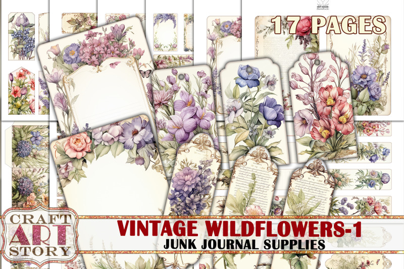 vintage-wildflowers-junk-journal-supplies-botanical