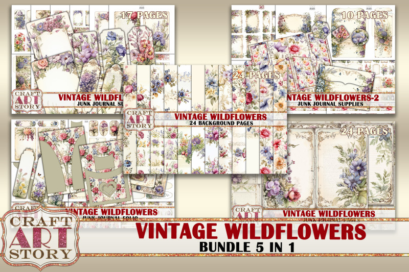 vintage-wildflowers-junk-journal-pages-series-bundle