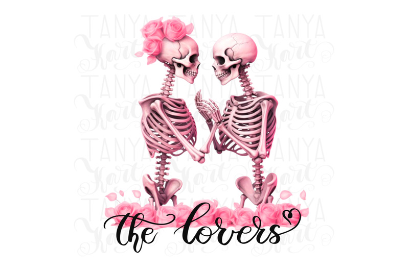 skeleton-lovers-valentine-couple-png-instant-download