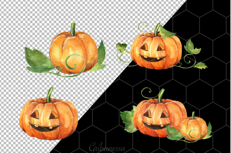 watercolor-pumpkins-halloween-clipart-png