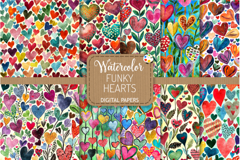 funky-love-hearts-set-6-watercolor-pattern-papers