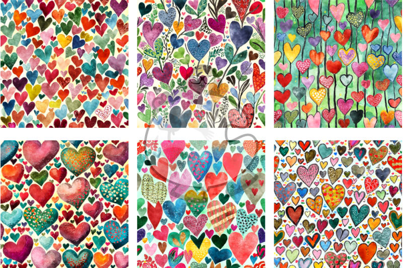 funky-love-hearts-set-6-watercolor-pattern-papers