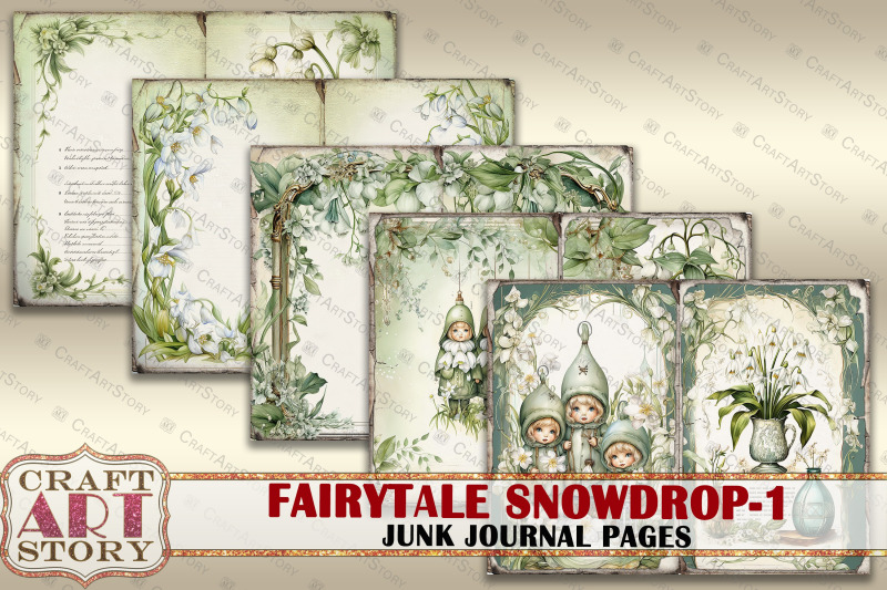 fairytale-snowdrop-1-fantasy-junk-journal-pages