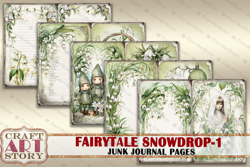 fairytale-snowdrop-1-fantasy-junk-journal-pages