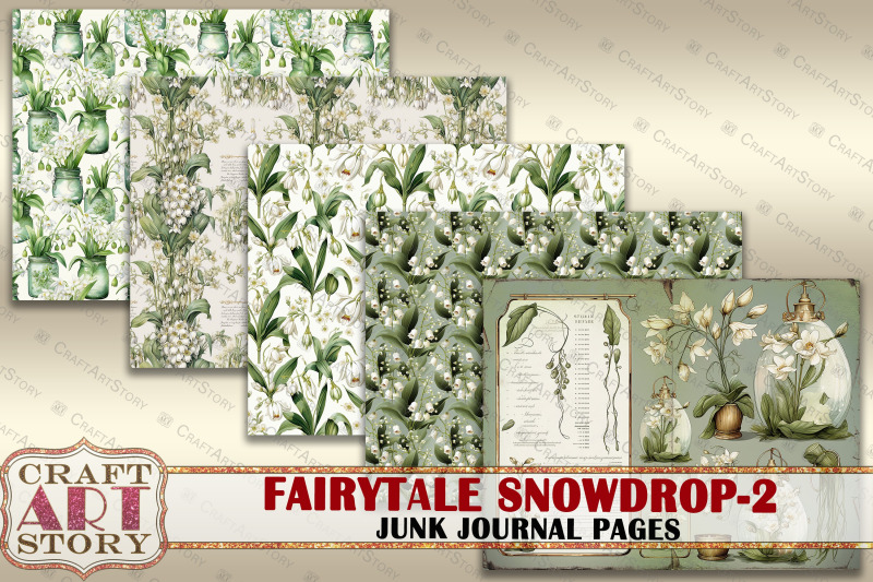 fairytale-snowdrop-2-fantasy-junk-journal-pages