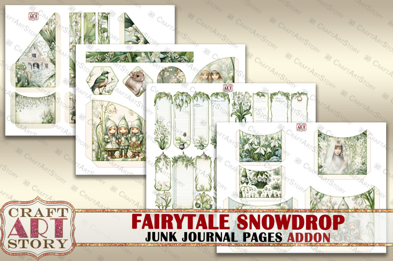 fairytale-snowdrop-fantasy-junk-journal-pages-addon